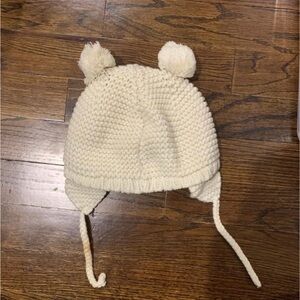 Zara Cream Knit Pom-Pom Kids Hat